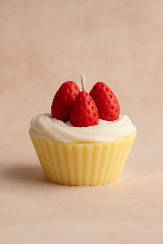 Strawberry Cupcake candle