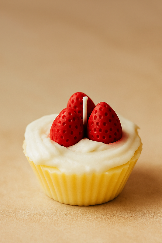 Strawberry Cupcake candle